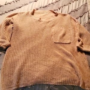 Oversized 3/4 Sleeve Blush Sweater